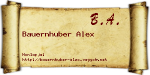 Bauernhuber Alex névjegykártya