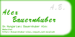 alex bauernhuber business card